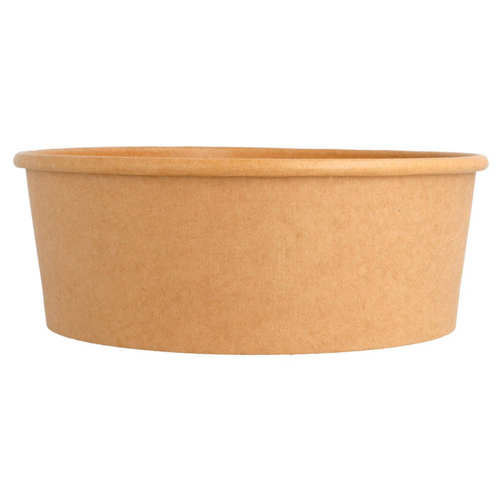 Combo Bols Kraft/Saladiers Carton brun 1300ml + couvercles rPET (200+200 unités)