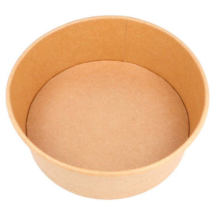 Combo Bols Kraft/Saladiers Carton brun 1300ml + couvercles rPET (200+200 unités)