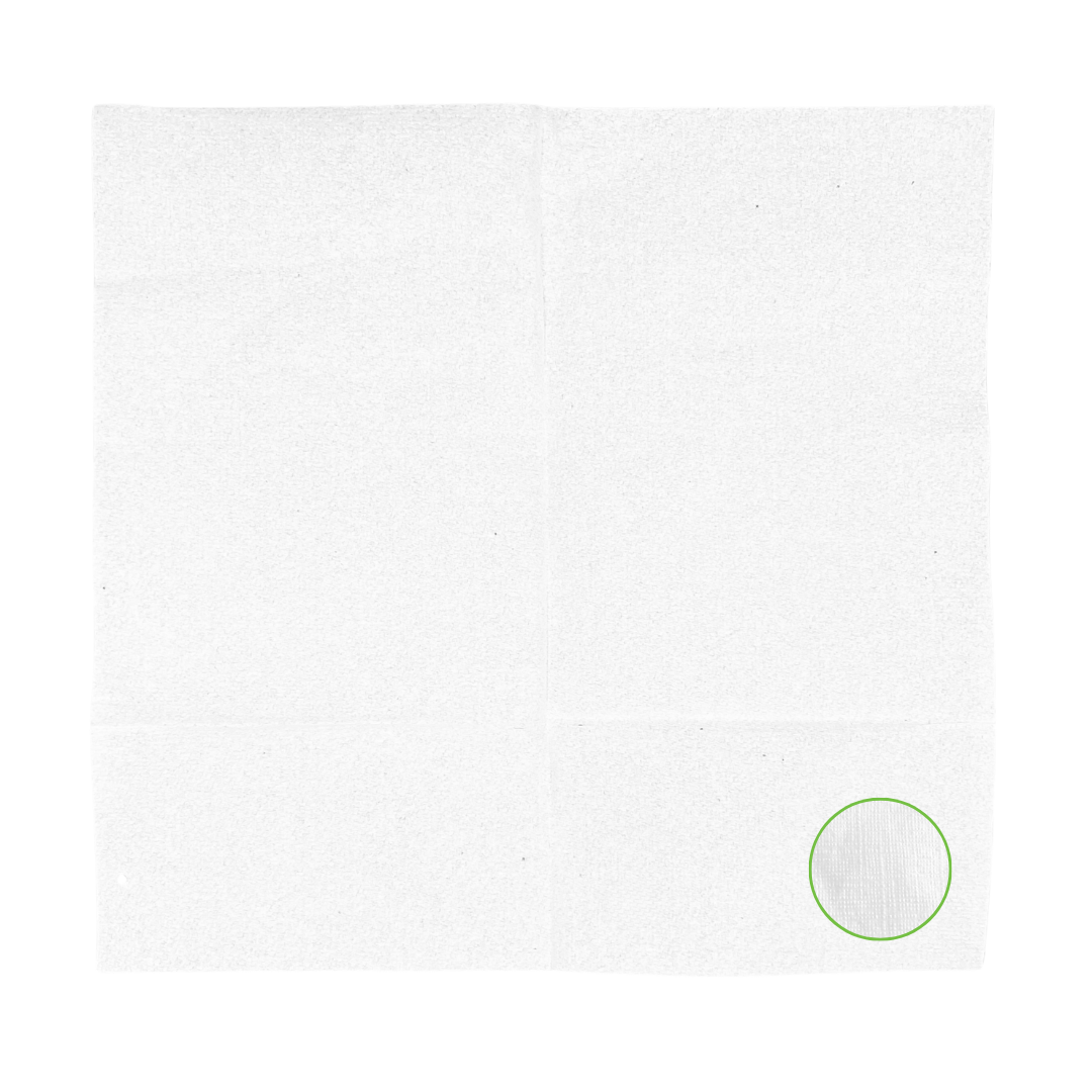 Serviettes blanches 1 pli 17x17