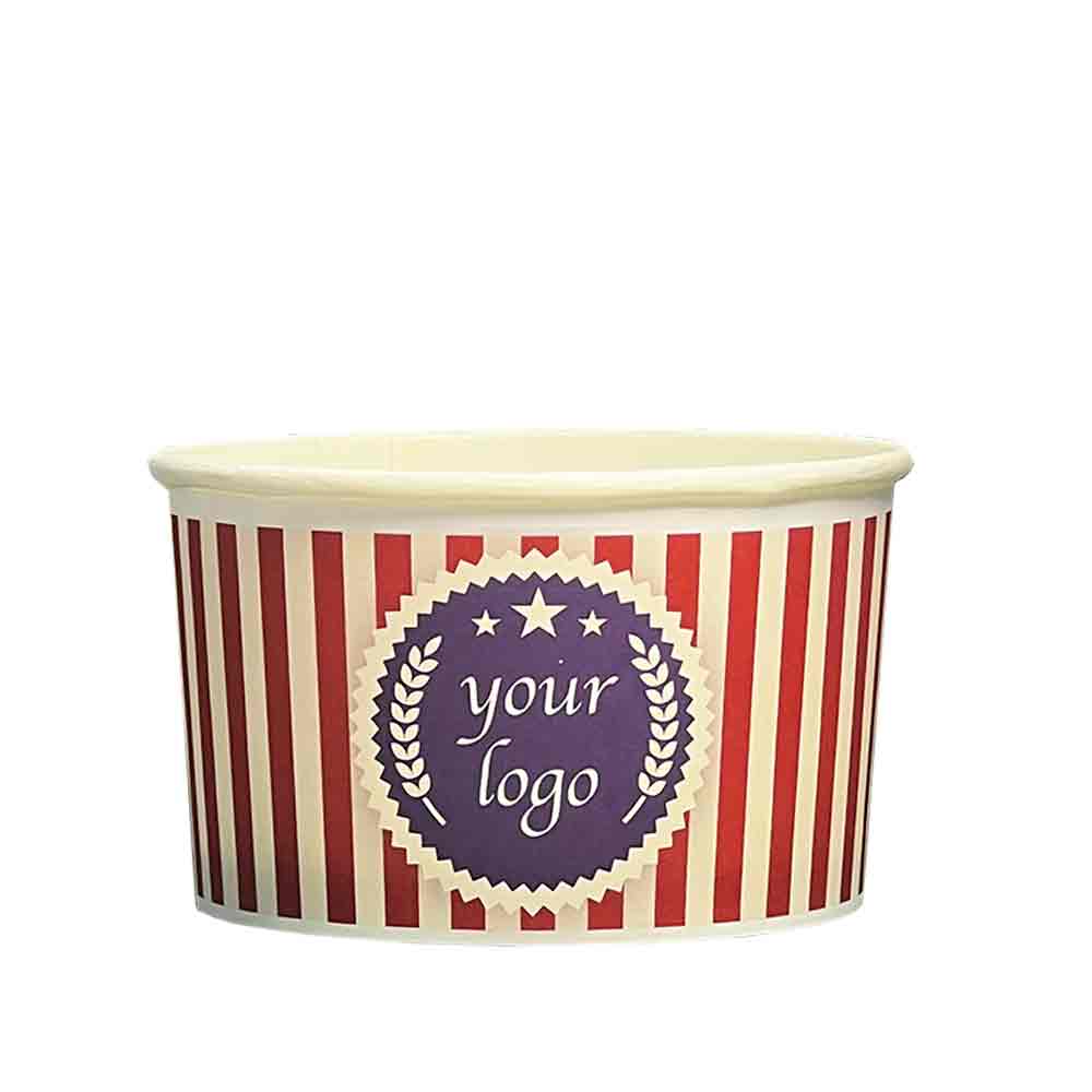 Pots de glace personnalisés 245 ml