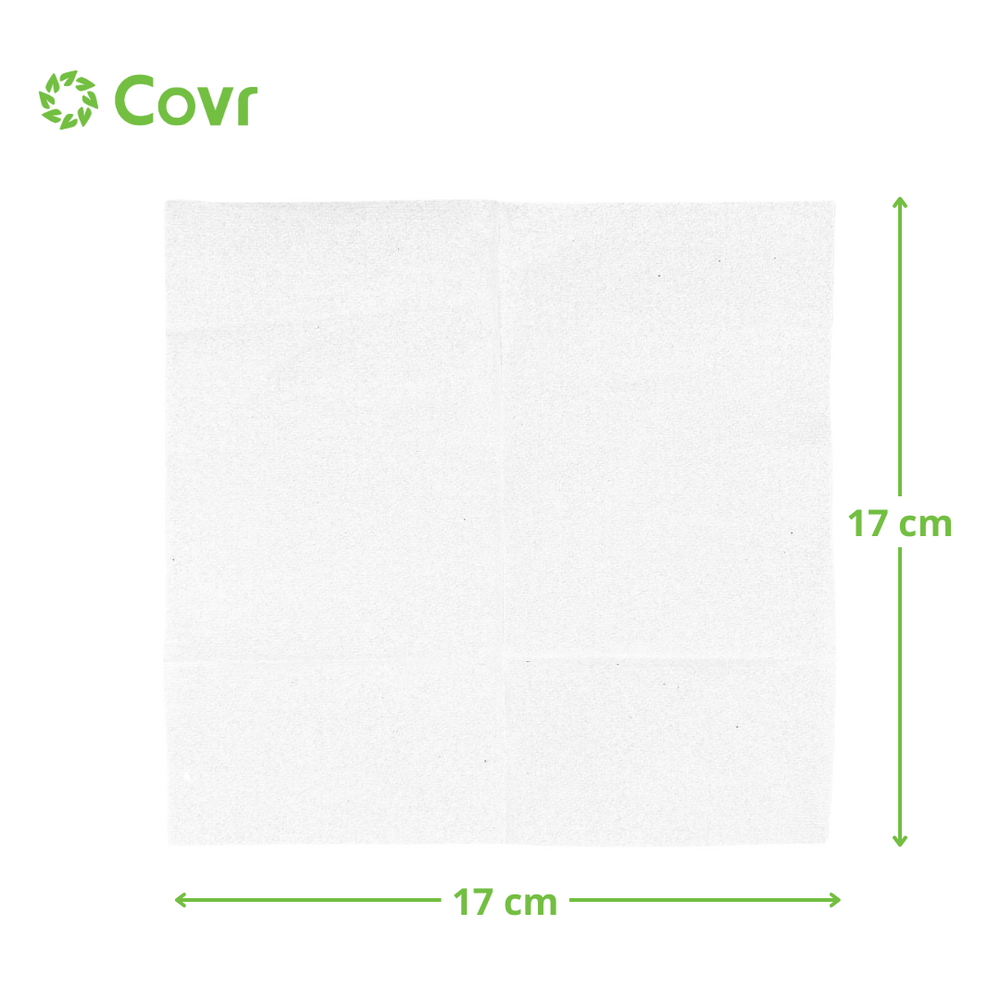 Serviettes blanches 1 pli 17x17