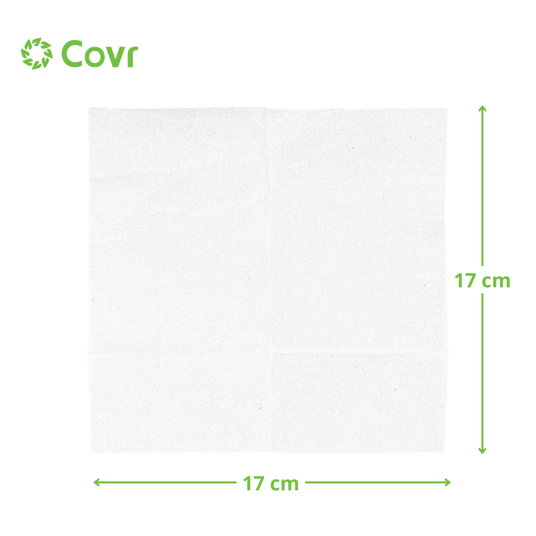 Serviettes blanches 1 pli 17x17