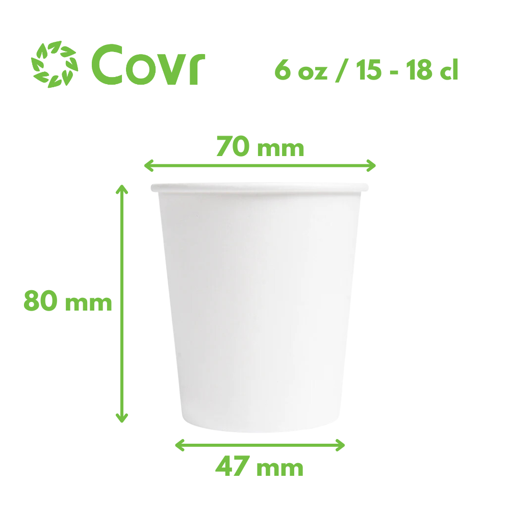 Vasos de cartón Vending 15 cl / 6 oz - 190 + 18 gsm