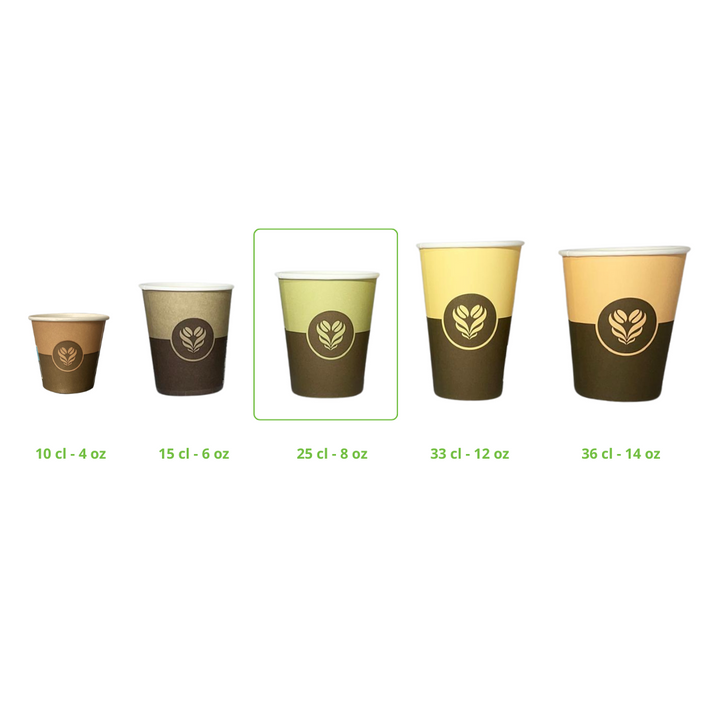 Gobelets Décor Barista 25 cl - 8 oz - 250 + 18 g/m²