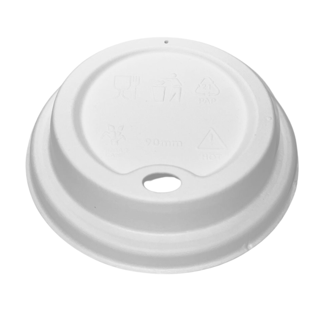 Cobertura de bagaço branco 90mm (1000 unidades)