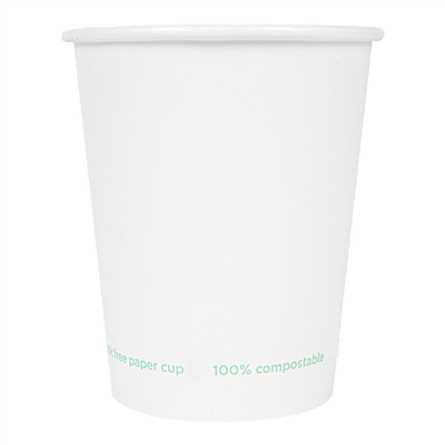 Vasos de cartón sin plástico 25 cl / 8 oz - 255 gsm