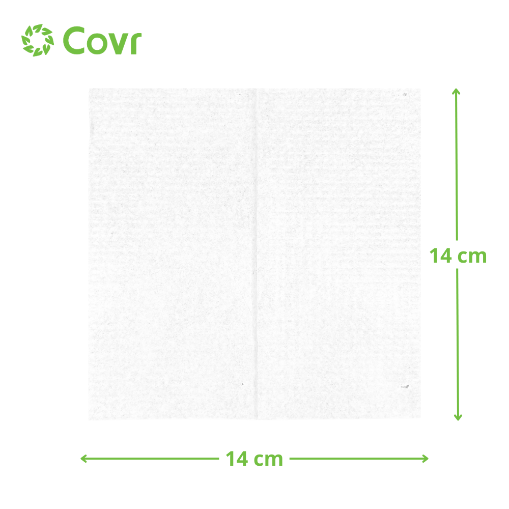 Serviettes blanches 1 pli 14x14