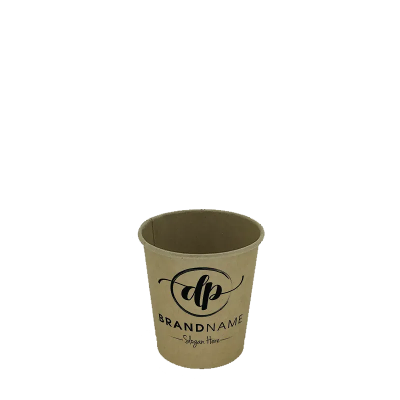 GOBELETS EN CARTON KRAFT IMPRIMÉS PERSONNALISÉS À PAROI SIMPLE 10/11 CL