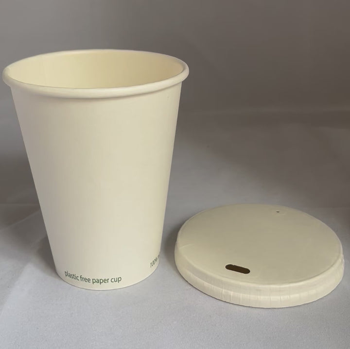White cardboard cups without plastic 40 cl - 14 oz (1000 units) - 300 g/m²