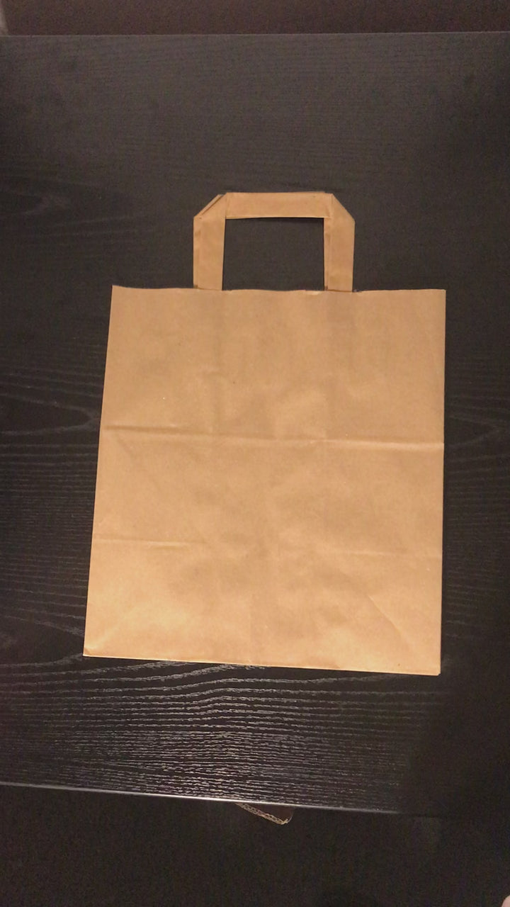 Sacs 26+17x27 cm en papier Kraft brun 80 gr