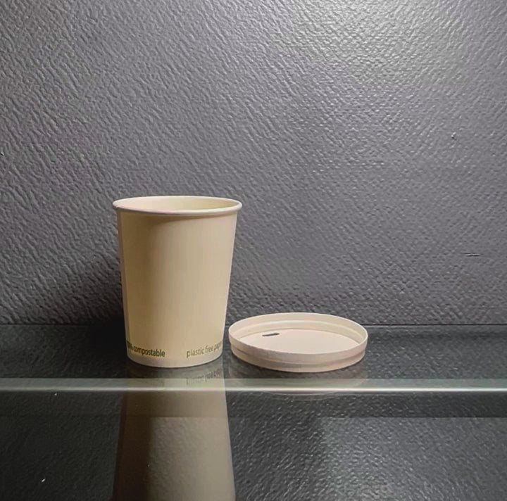 Vasos de cartón sin plástico 25 cl / 8 oz - 255 gsm