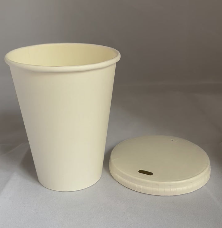 Weiße Pappbecher 40 cl / 14 oz - 300 + 18 gsm