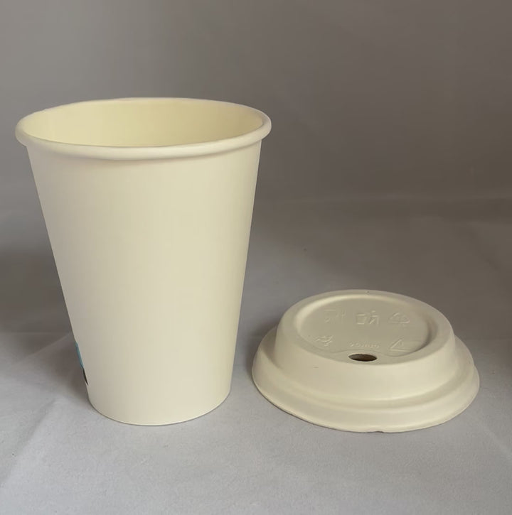 Weiße Pappbecher 40 cl / 14 oz - 300 + 18 gsm