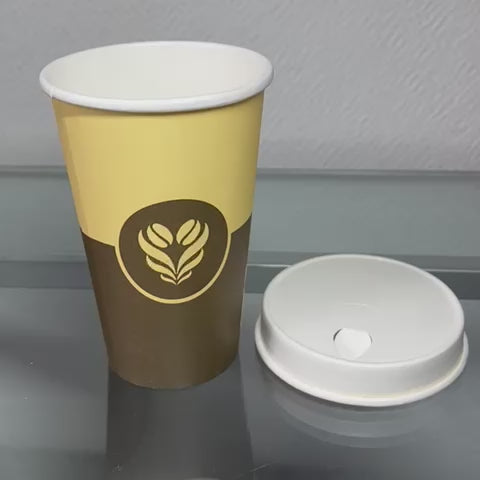 Vasos de Cartón Barista 33 cl - 12 oz - 280 + 18 gsm - Gran Formato para Bebidas Calientes