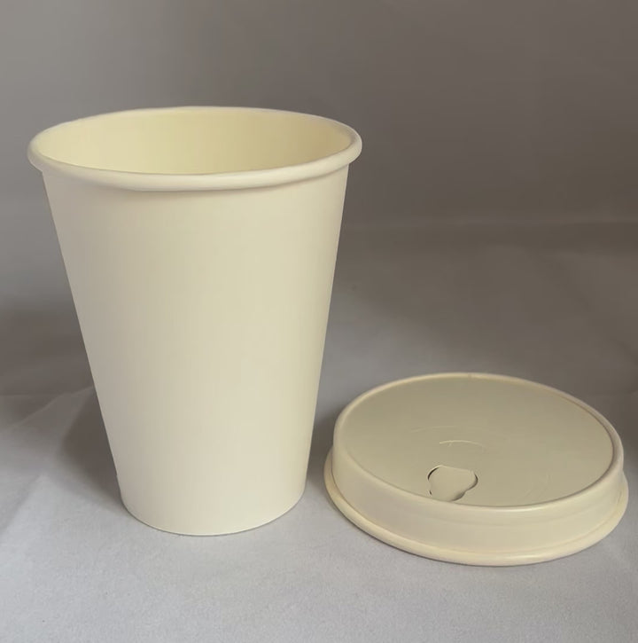 Weiße Pappbecher 40 cl / 14 oz - 300 + 18 gsm
