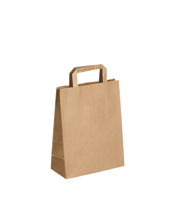 Sacs 22+10x28 cm en papier Kraft brun 80 gr