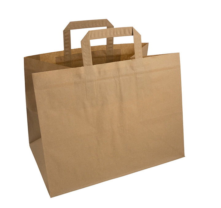 Sacs 32+22x25 cm en papier Kraft brun 80 gr