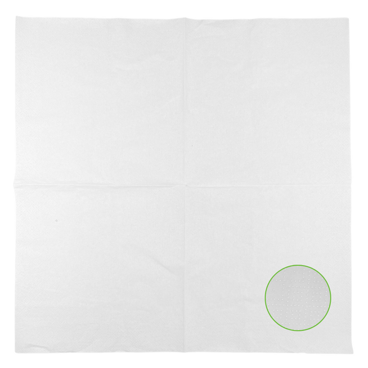 Serviettes blanches 2 plis 40x40