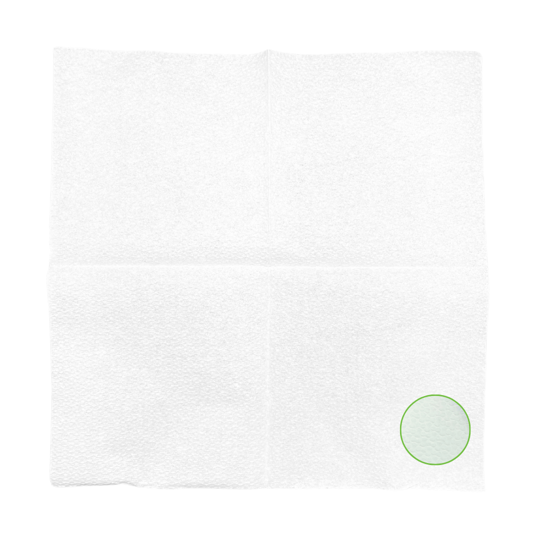 Serviettes blanches 1 pli 30x30