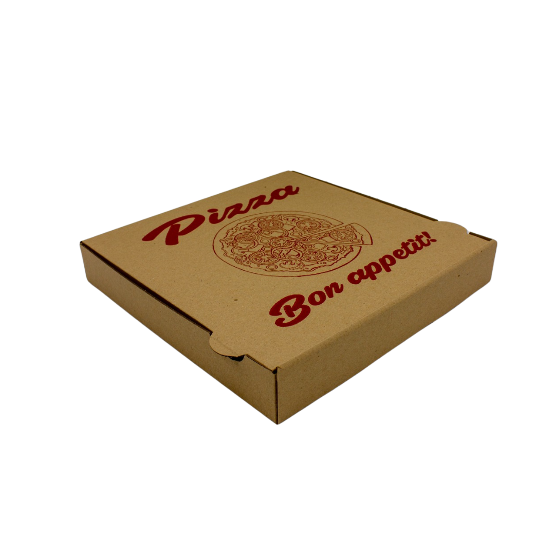 Caixas de pizza Kraft personalizadas (tamanhos grandes)