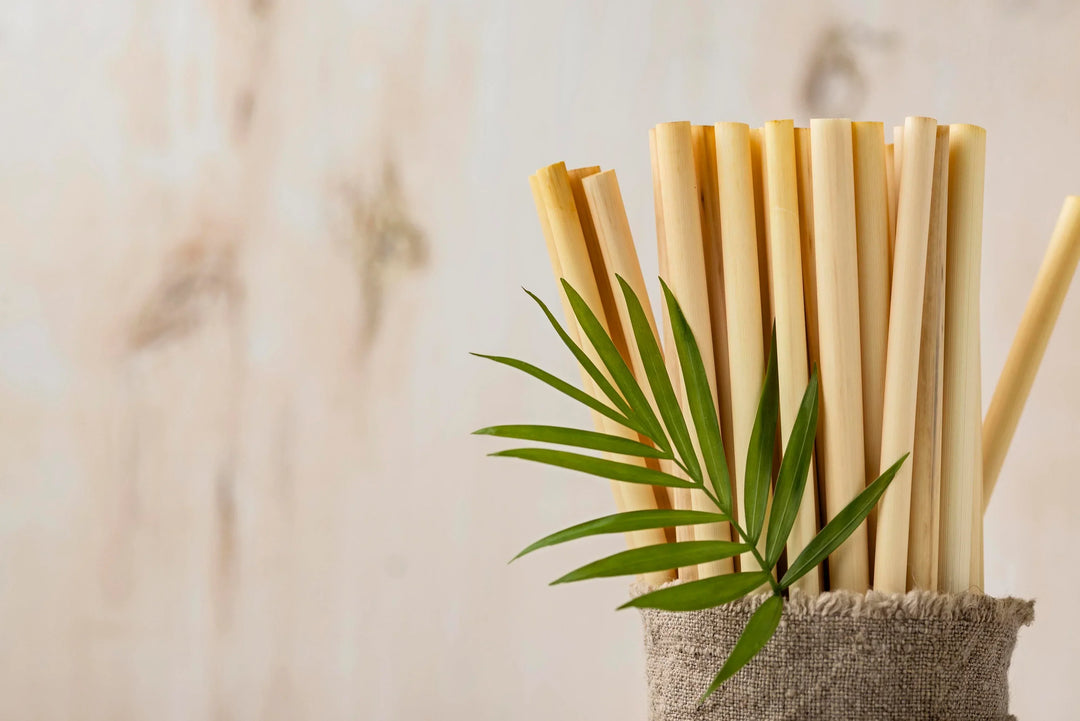 paille en fibre de bambou jetable 