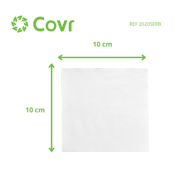 Serviette micropoint 20x20 2plis P4 blanche