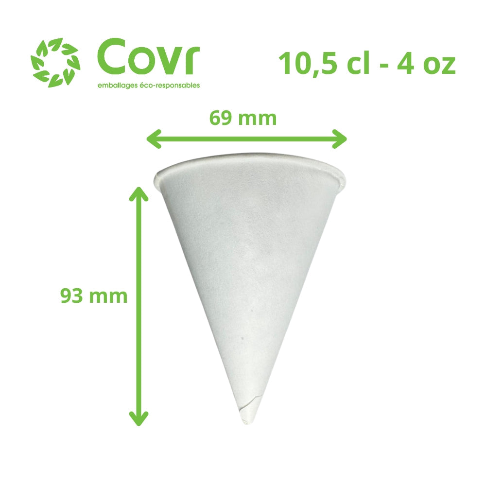 Paper cone cups 4 oz – 105 ml (120,000 units / pallet)