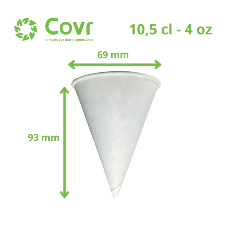 Paper cone cups 4 oz – 105 ml (120,000 units / pallet)