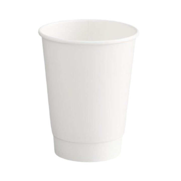 Bicchiere di Carta Bianco senza film plastico doppia parete 40 cl / 14 oz