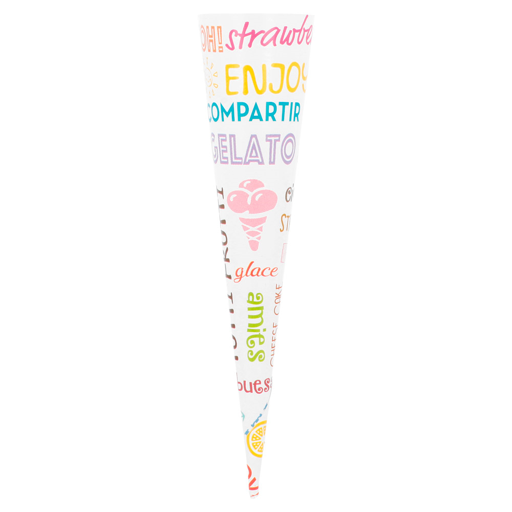 Cônes Glace Personnalisés Ø 3,75x15,2cm Papier
