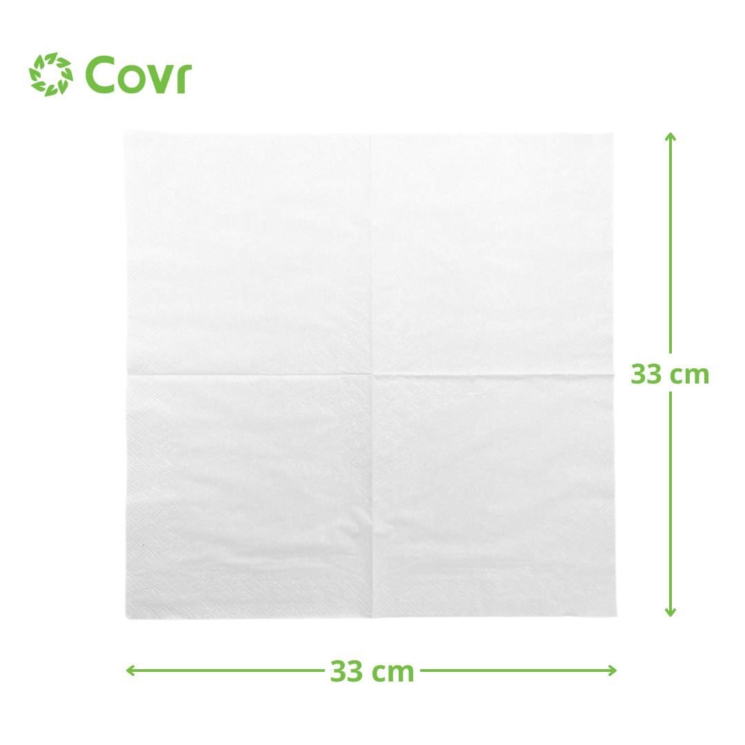 Servilletas blancas de 2 capas 33x33 (2700 unidades)