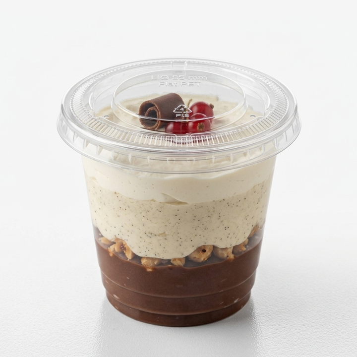 Vasetto da dessert in plastica PET da 7 oz / 220 ml