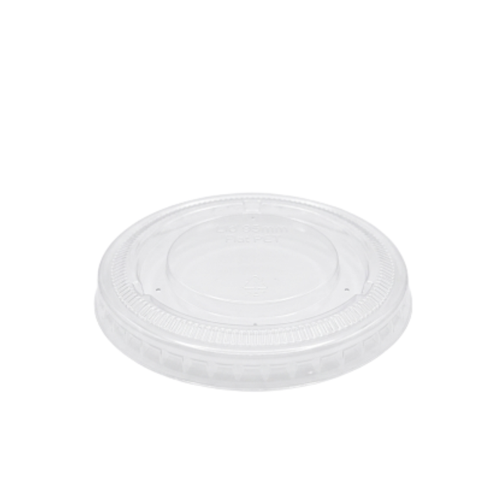 rPET flat lid for plastic dessert jars (82mm)
