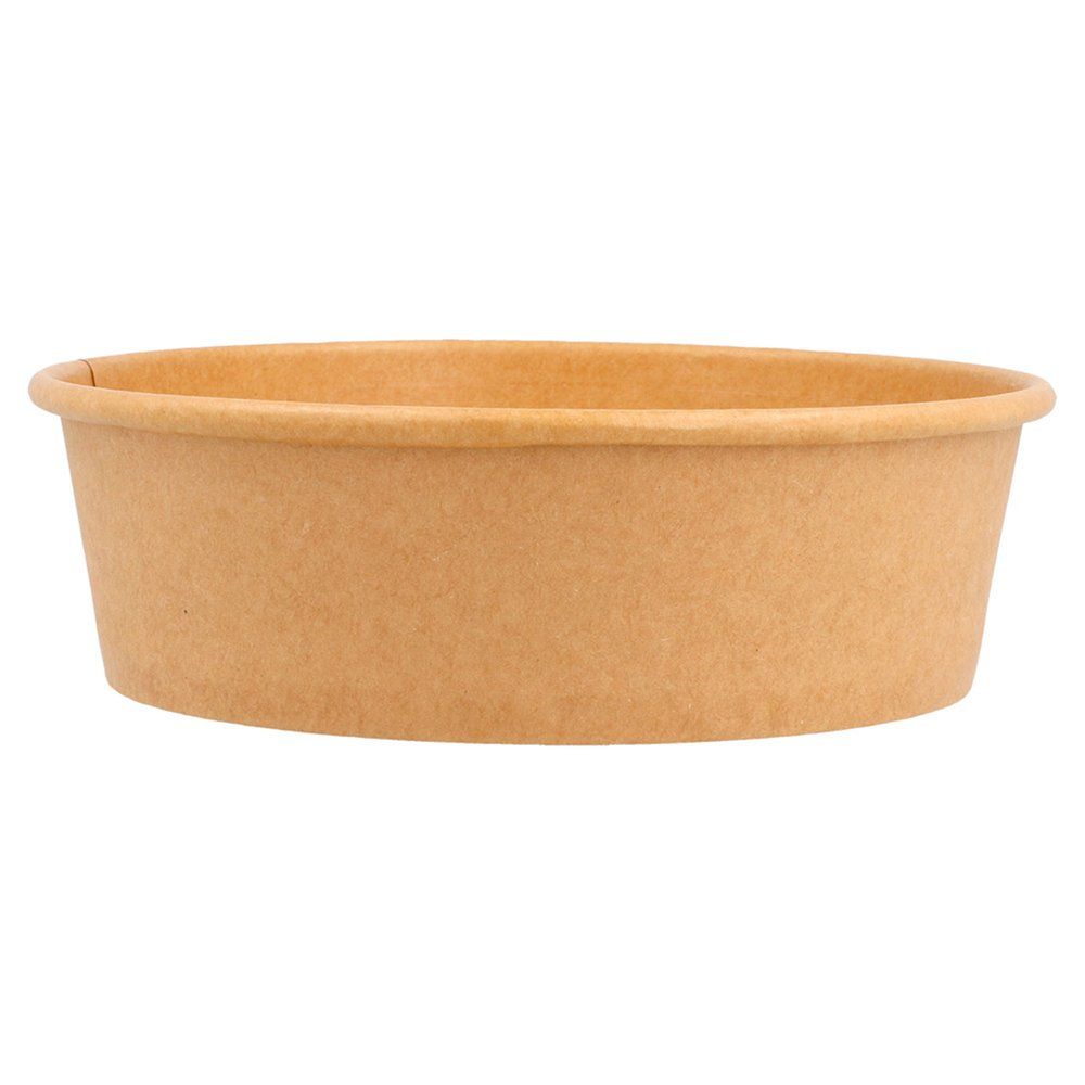 Combo Kraft bowls/brown cardboard salad bowls 550ml + rPET lids (300+300 units)