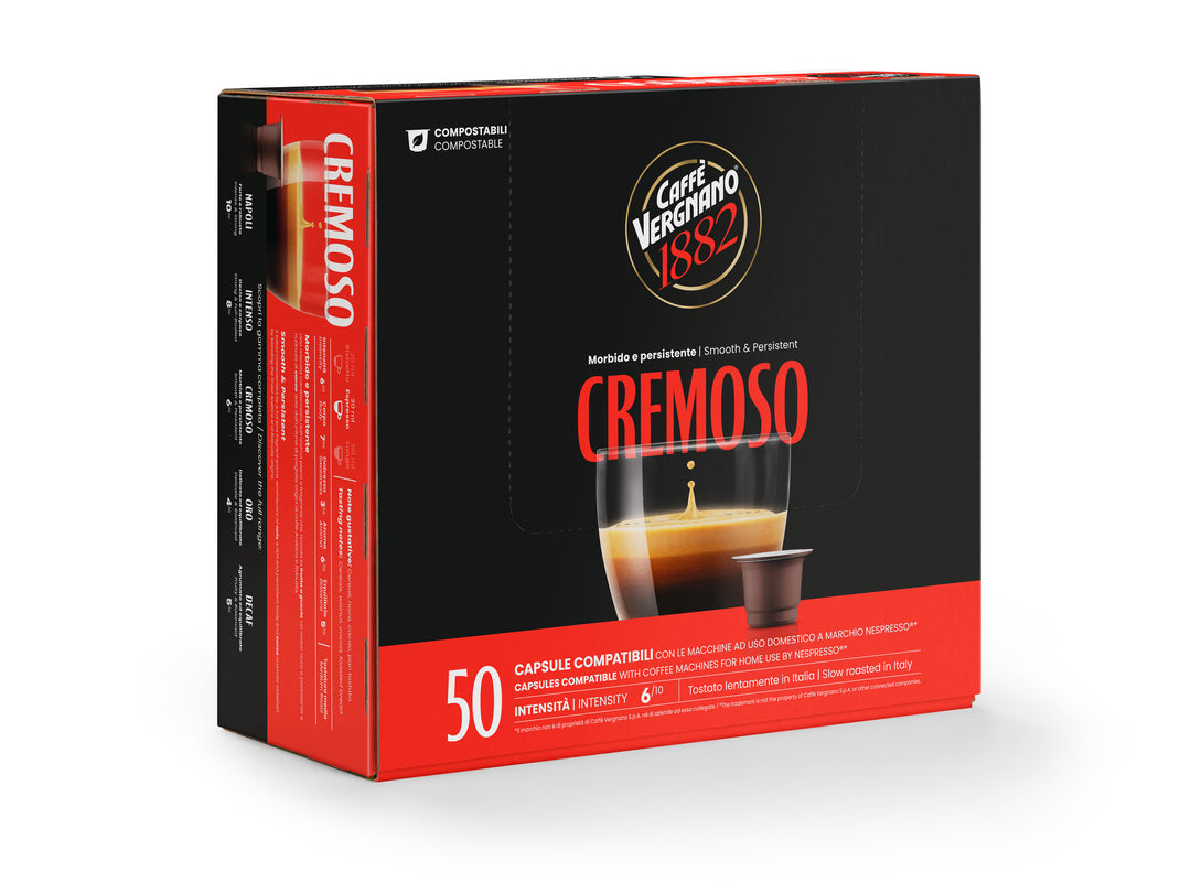 Café Cremoso cápsulas (50 unidades) - CAFFE VERGNANO 1882