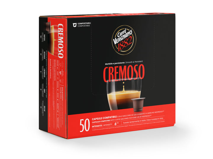 Café Cremoso cápsulas (50 unidades) - CAFFE VERGNANO 1882