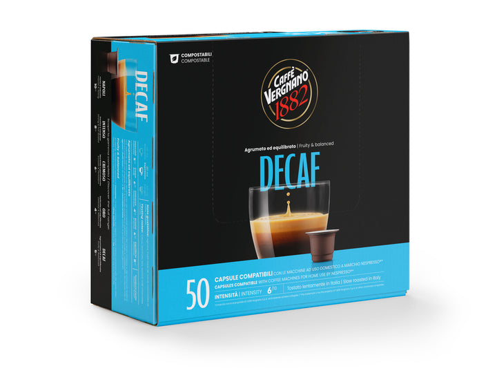 Café descafeinado cápsulas (50 unidades) - CAFFE VERGNANO 1882