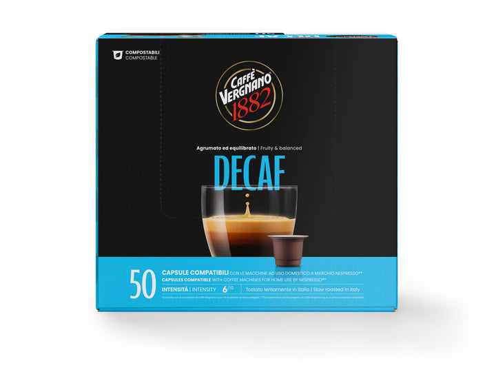Café descafeinado cápsulas (50 unidades) - CAFFE VERGNANO 1882
