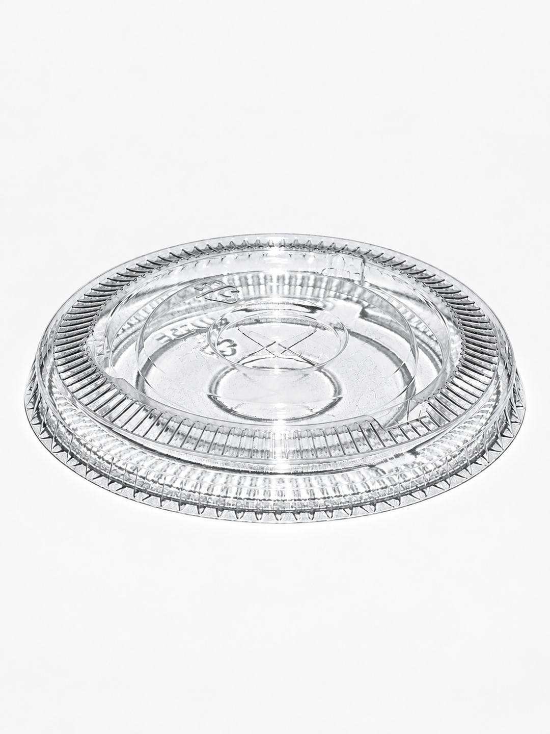 rPET Milkshake Flat Lid with Straw Slot ø 78 mm