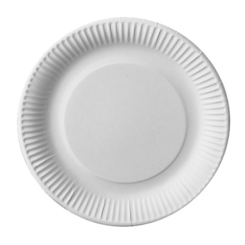 Assiettes rondes en carton Ø 23 cm blanc (500 unités)