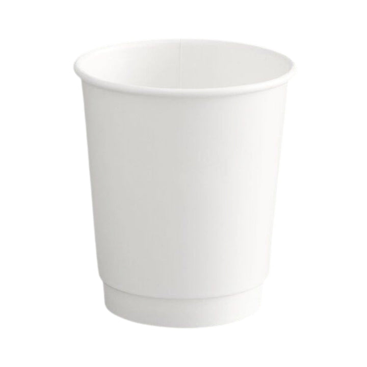 Bicchiere di Carta Bianco senza film plastico doppia parete 8 oz / 25 cl