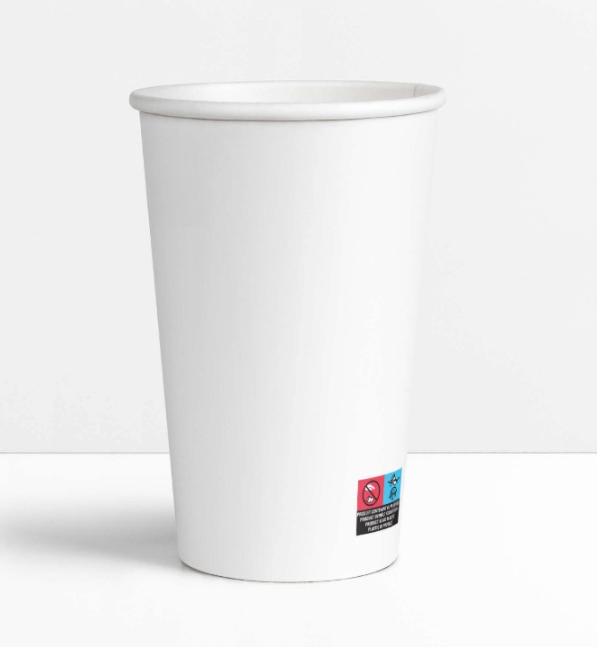 White paper cups 40 cl / 14 oz