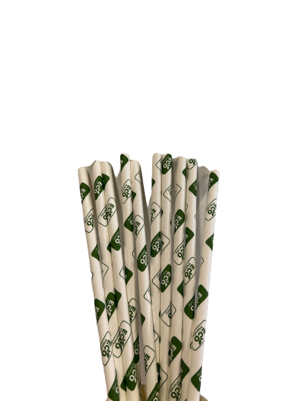 Customized Disposable Paper Straws 15 x 0.06 cm (10,000 units)