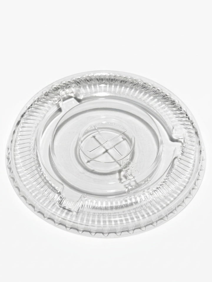 rPET Milkshake Flat Lid with Straw Slot ø 78 mm