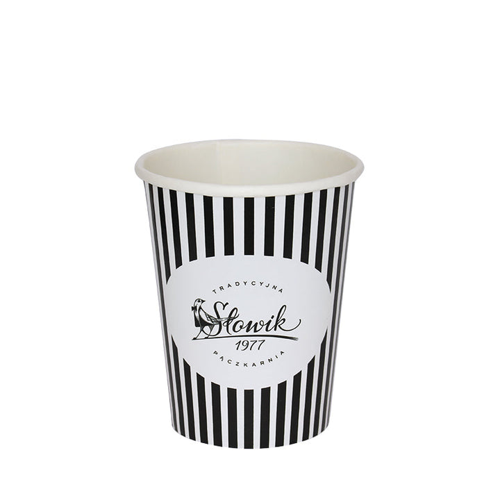 Customized single-wall 33 cl / 12 oz plastic-free paper cups (1000 units or more)