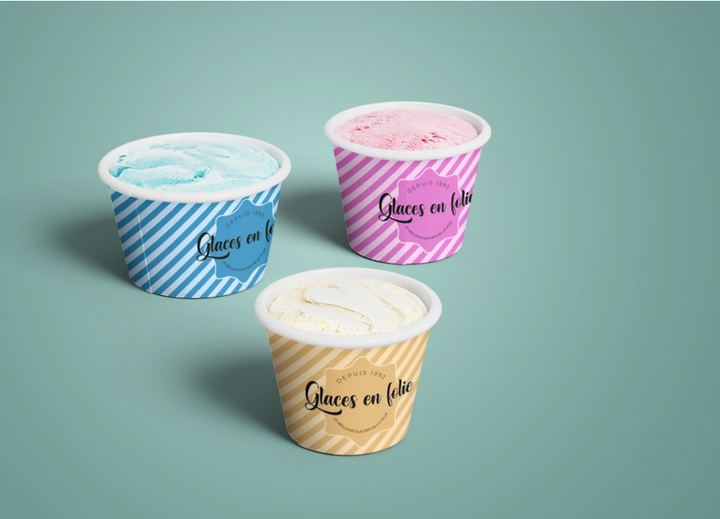 Customized ice cream tubs 350 ml