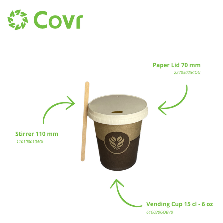 Vending Barista Cups 15 cl - 6 oz - 190 + 15 gsm