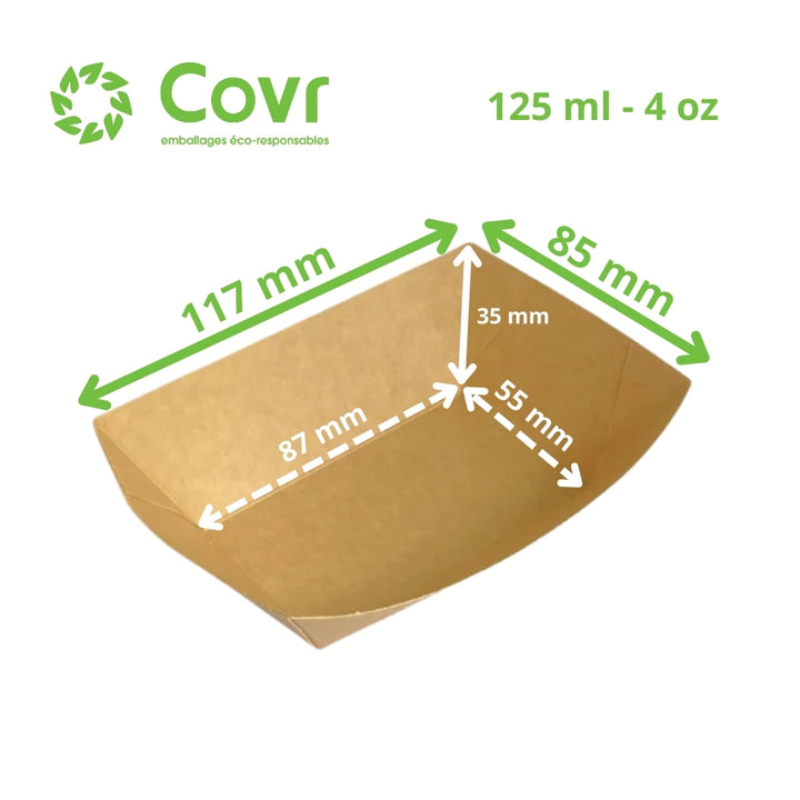 Tabuleiros de cartão 125 ml - 4 oz