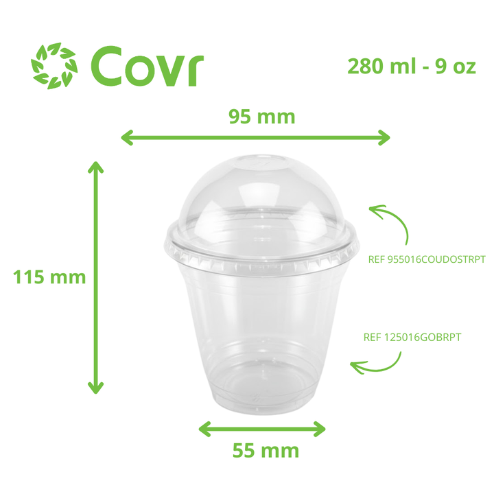 PET plastic dessert jar 9 oz / 250 ml