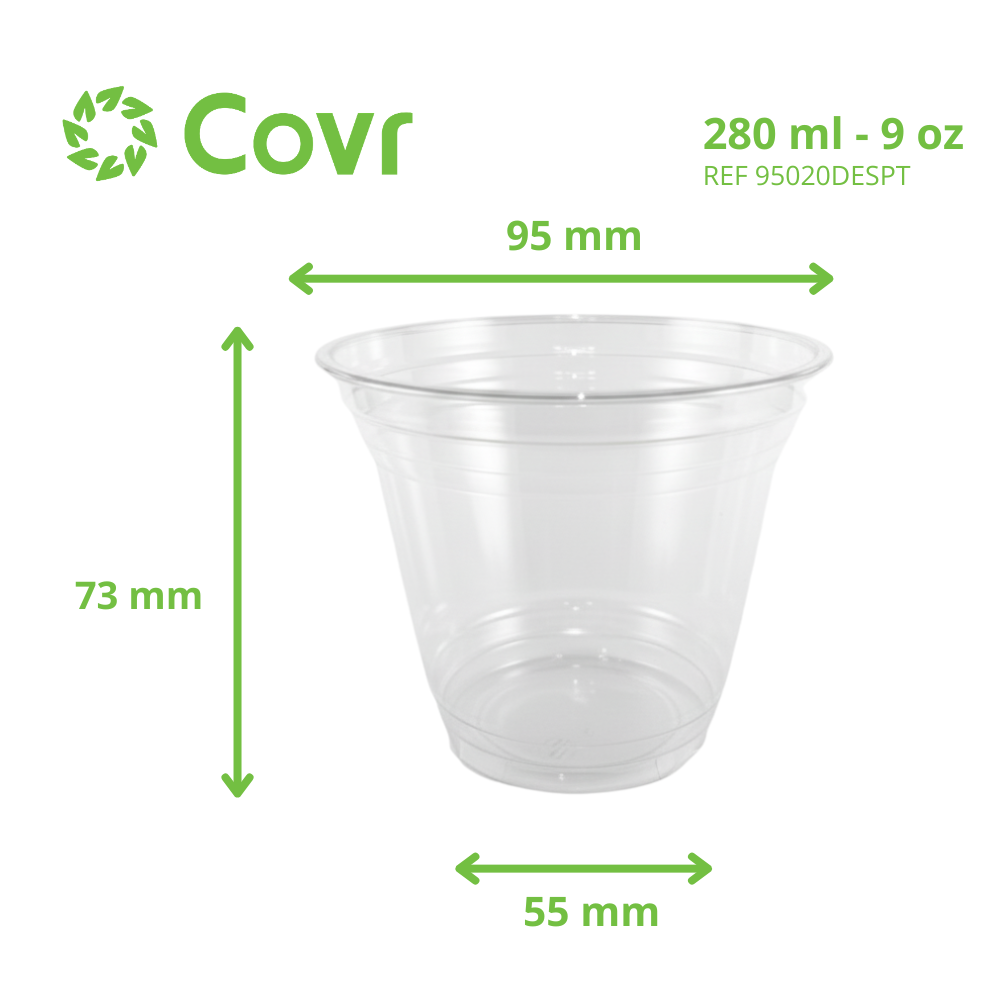 PET plastic dessert jar 9 oz / 250 ml